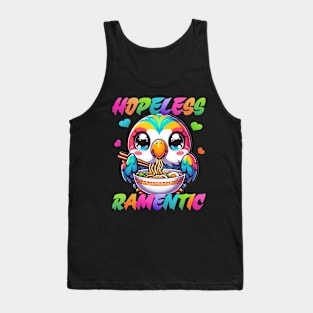 Hopeless Ramentic Funny Romantic Parrot Ramen Noodle Tank Top